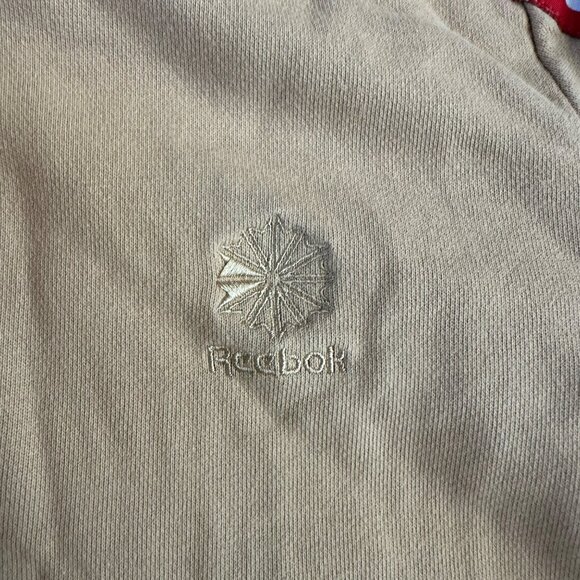 Reebok Y2K tan track jacket with red and black stripe women's size medium - Picture 10 of 10